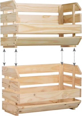 Zdjęcie produktu dla Evolution pudełko sztaplowane 60x28,5x35,3 cm sosna nielakierowana 100% pefc cert astigarraga