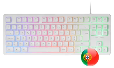 Produktbild von Mars Gaming MK023WPT, Kabelgebunden, USB, Membran Key Switch, QWERTY, RGB-LED, Weiß