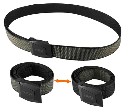 Immagine prodotto di Cintura reversibile NEO TOOLS Cintura da lavoro da uomo in poliestere Cintura da pantaloni reversibile con fibbia in lega di zinco Design robusto