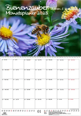 Produktbild von Bienenzauber Bienen und Hummeln Planer DIN A2 Kalender für 2025 - Seelenzauber
