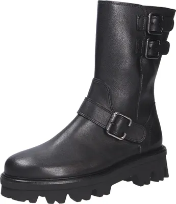 Produktbild von Paul Green Damen Stiefeletten/ Biker Boots Schwarz Glattleder Größe: 38