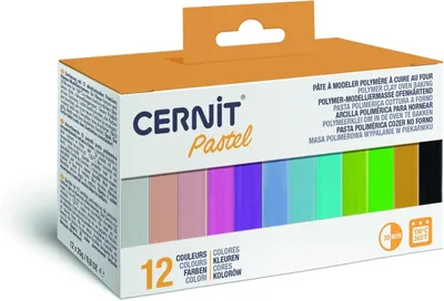 Produktbild von Cernit 12 Miniblöcke 25g Pastell