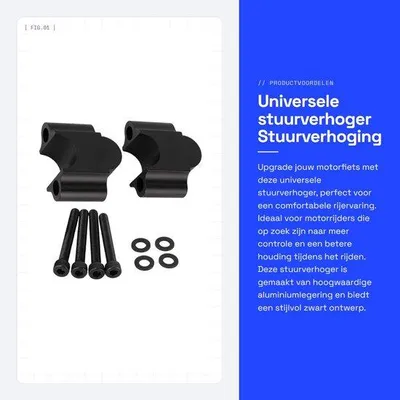 Produktbild von Universeller Lenkererhöher – Lenkererhöhung für Motorräder – Aluminiumlegierung – Schwarz – 7/8 Zoll – Geeignet für Victory – 22 mm