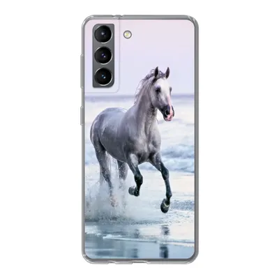Produktbild von MuchoWow® Handyhülle Schutzhülle Hülle für Samsung Galaxy S21 Pferde - Luft - Meer Silikon Softcase Handy Hülle - Softcase