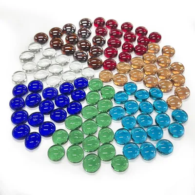Glassteine, bunt, 900 g, ca. 205 Stück, 17-20 mm