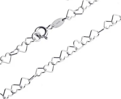 Produktbild von SILBERKETTEN STORE Fashion Line Kette Herzen - 925 Silber, Länge wählbar von 38-90cm - 45cm