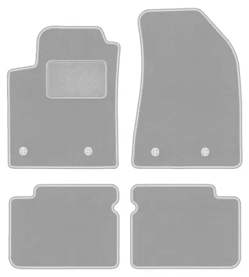 Image de Tapis de sol en moquette pour Fiat Bravo II 2007-2012 (à hayon) – jeu 4 pièces, gris, sur mesure – Wielganizator OSLO