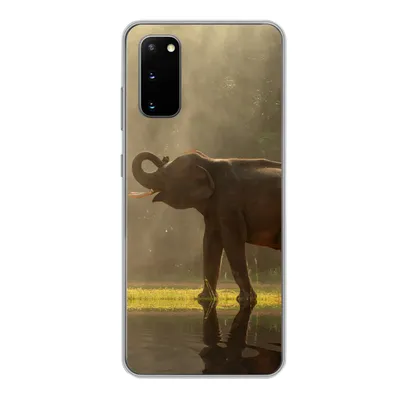 Produktbild von MuchoWow® Handyhülle Schutzhülle Hülle für Samsung Galaxy S20 Elefant - Wasser - Tiere - Natur Silikon Softcase Handy Hülle - Bild
