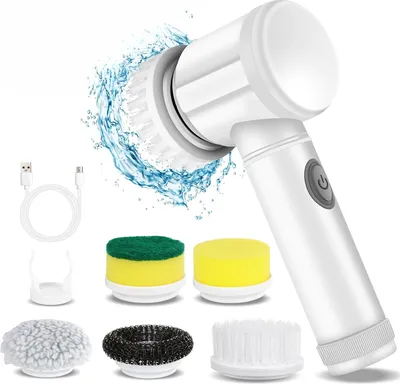 Image de Brosse de nettoyage électrique multifonctionnelle pour la cuisine et la salle de bain, brosse à main sans fil pour la vaisselle, les casseroles et les poêles