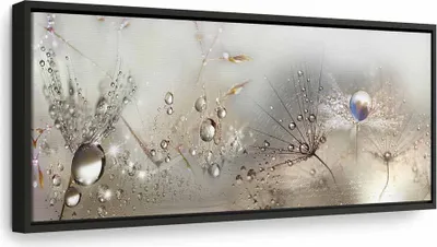 Produktbild von Italienischer Leinwand Leinwandbild - Morning Song 135x45 cm Blumen b-C-0169-b-b
