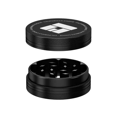 Produktbild von California's Choice 2-Teiliger Aluminium Grinder Compton Schwarz Ø 50 mm | Kräutermühle mit Diamantförmigen-Mahlzähnen und Magnetverschluss