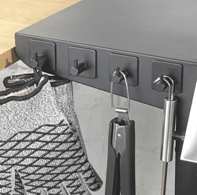 Produktbild von Turbo-Loc® Haken Edelstahl schwarz 4er Set
