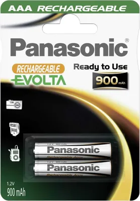 Image de Panasonic Evolta HHR-4XXE - Batterie 2 x type AAA - NiMH - (rechargeable) - 900 mAh