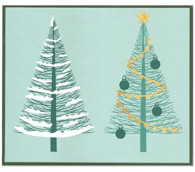 Produktbild von Sizzix Stacey Park transparente Stempel mit Schablone, kosmopolitisches Weihnachten, mehrfarbig