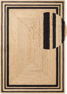 Produktbild von Hanse Home Looma Jute Teppich Looma Natur Gold Schwarz