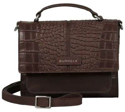 Produktbild von BURKELY Kompakte Leder Umhängetasche mit Prägelederdesign und verstellbarem Schulterriemen