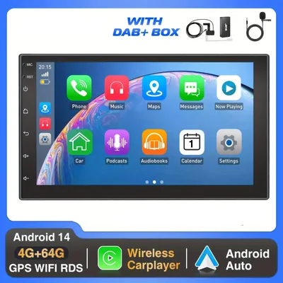 Zdjęcie produktu dla Android 14 – radio samochodowe 2 DIN – system multimedialny – radio z ekranem dotykowym – nawigacja GPS