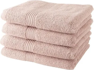 Produktbild von Badetücher 4er Set, 100% Baumwolle, 50x100 cm, Sandrosa