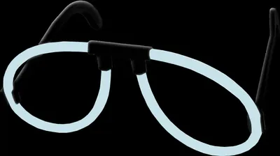 Produktbild von Knicklichter Pilotenbrille Weiss – 8h leuchtend, Party-Accessoire, e Qualität