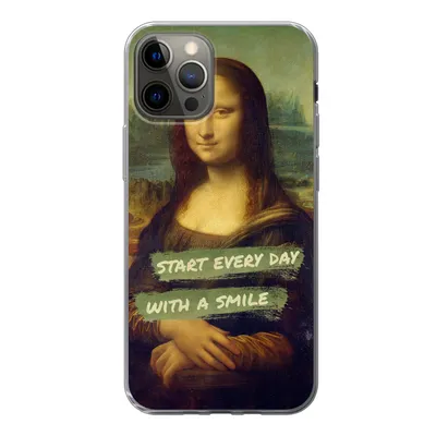 Produktbild von MuchoWow® Handyhülle Schutzhülle Hülle für iPhone 13 Pro Mona Lisa - Zitat - Da Vinci Silikon Softcase Handy Hülle - Handy-Tasche