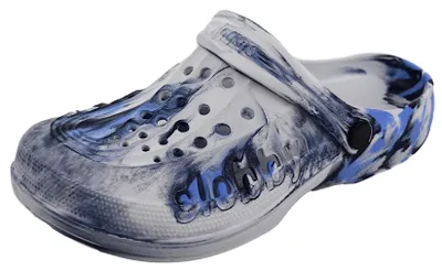 Produktbild von Alb Trade Damen Gartenschuhe Clogs, blau/weiß, Größe 37, EVA, mit klappbarem Fersenriemen, profilierter Sohle, leicht & pflegeleicht, für Garten, Strand, Freibad, Haus & Praxis