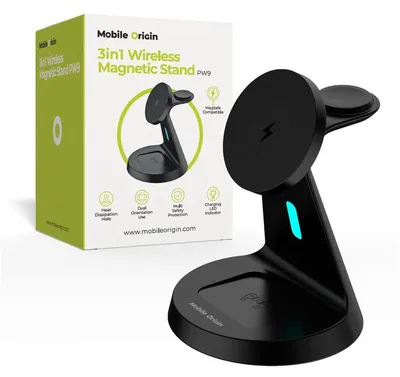 Immagine prodotto di Supporto magnetico wireless 3 in 1 Mobile Origin Pw9