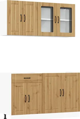 Obrázek produktu pro vidaXL 4dílná sada kuchyňských skříněk Kalmar Artisan dub materiál na bázi dřeva