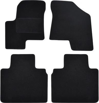 Image de Tapis De Sol Noir Velours Pour Dongfeng Fengon iX5 Depuis 2019 4pcs, Ajustement précis, Base Antidérapante, Renforcée dans la Zone de la Pédale