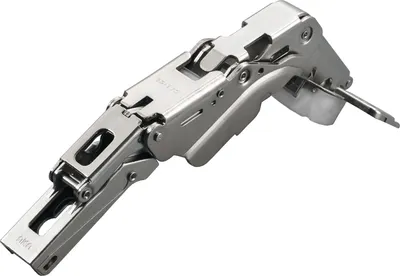 Produktbild von 2 x Salice Topfband 155° Serie 200 mit Dämpfer im Topf Bohrbild T52 Eckanschlag mit Kreuz-Montageplatte Höhe 3 mm mit vormontierten Euroschrauben, Langlochverstellung Schrankscharnier von SOTECH
