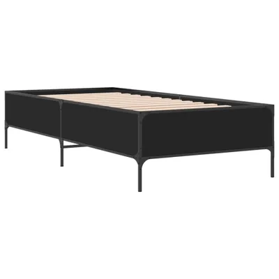 Produktbild von Bettgestell Schwarz 90x190 cm Holzwerkstoff und Metall