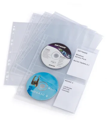 Image de DURABLE Pochettes CD/DVD COVER LIGHT M avec pochette d'étiquetage, 10 pc, Transparent, 523819