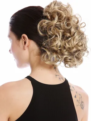 Produktbild von WIG ME UP Zopf Pferdeschwanz Voluminös Gelockt Kurz Blond MKB-22-V-25