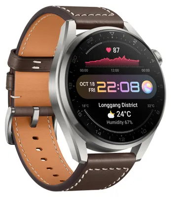 Obrázek produktu pro Huawei, Watch 3 Pro eSIM Classic Smartwatch s AMOLED displejem, hnědé