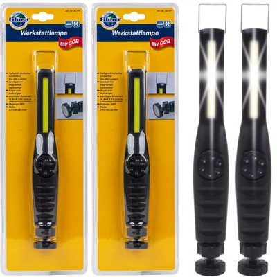Zdjęcie produktu dla 2 lampy warsztatowe LED 5W COB z magnesem i hakiem