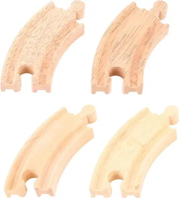 Obrázok produktu pre Bigjigs Rail Krátka guľatá dráha 10 cm 4 ks