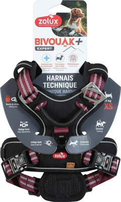 Produktbild von Hundegeschirr BVK Rot M 56-69 cm, reflektierend, verstellbar mit Sicherheitsschlaufe