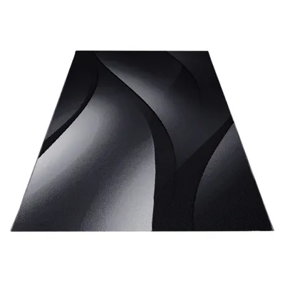 Image de Ayyildiz | Tapis Moderne - 120 cm x 170 cm - Gris et Noir - Design Géométrique - Antistatique et Doux