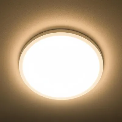 Produktbild von Led Deckenleuchte 4300lm Flach Lampe Decke 36W 37CM Warmweiß Ultradünn Rund Weiß Led Deckenlampe Küche Wohnzimmer Balkon Flur Badezimmer Schlafzimmer