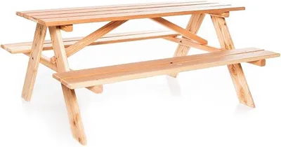 Produktbild von Kinderpicknicktisch / Sitzgruppe aus Lärchenholz 116x90x50cm