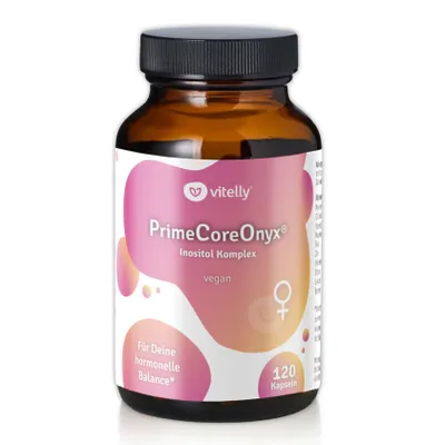 Produktbild von PrimeCoreOnyx® Myo Inositol Komplex – 120 Kapseln – 40:1 Myo & D-Chiro Inositol – mit Folat, Zink, Magnesium & Vitamin D – Hormonbalance & Zyklus