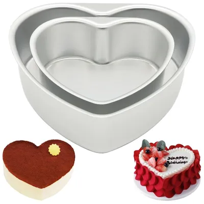 Herzförmige Kuchenform-Set 2 Stück, 20+25 cm, Antihaft, Aluminium