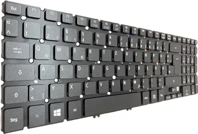 Produktbild von DE Tastatur Keyboard mit Beleuchtung ohne Rahmen kompatibel für P/N: 9Z.N8QBQ.L0G