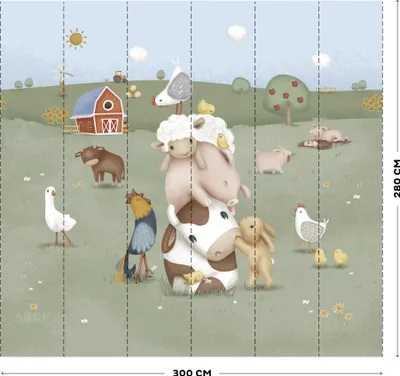 Produktbild von Little Dutch Fototapete kleiner Bauernhof 280x300cm