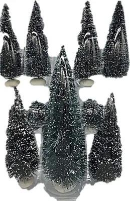 Produktbild von 9 Stück Mini-Weihnachtsbaum, Miniatur-Weihnachtsbaum, künstlicher Mini-Weihnachtsbaum