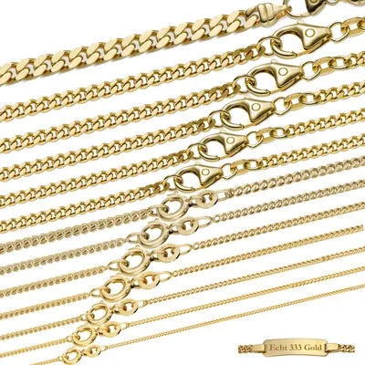 Produktbild von Goldkette Panzerkette Länge 50cm - Breite 0,8mm - 333-8 Karat Gold