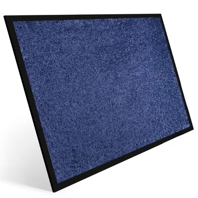 Produktbild von Entrando Fußmatte 60x90 cm in Kobalt - Rutschfeste Schmutzfangmatte für innen und außen - ideal für Haustür, Flur, Balkon, Terrasse - Carpet Fußabtreter Türmatte Schuhabstreifer Fußabstreifer Fußmatten Schmutzmatte Schuhmatte Türvorleger Doormat Fussabstreifer Teppich für draußen Fussmatten für den Aussenbereich Fussmatten