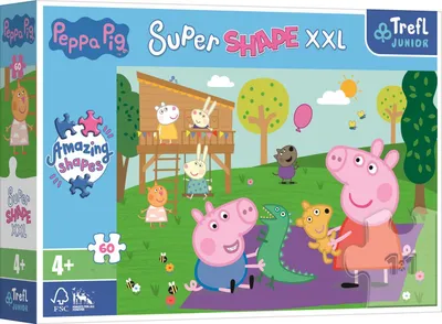 Image de Trefl Puzzle 60 XXL - Jeux avec frère Peppa 50011
