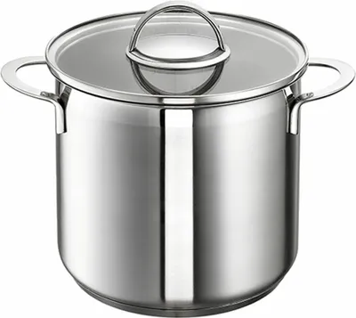 Immagine prodotto di Schulte-Ufer Mini-Mehrzweck-Topf Little Lilly mit Dämpfeinsatz, Kleiner Topf, Edelstahl 18/10, Glas, Ø 18 cm, 4 L, 64068-18