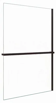 Produktbild von Duschspa Walk-In Dusche 100x200cm Schwarz Duschwand mit Handtuchhalter 8mm NANO ESG-Glas Duschabtrennung Duschregal Duschtrennwand