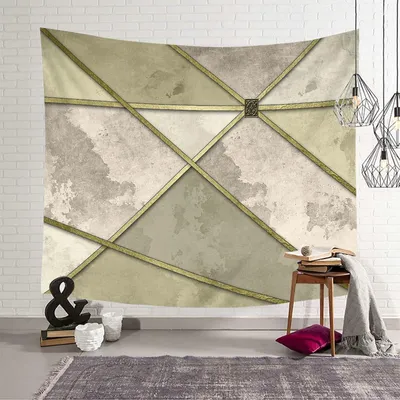 Produktbild von Geometrisches Wandteppich aus Polyester, 150 x 130 cm
